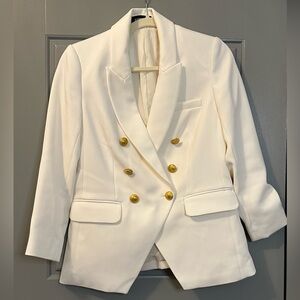 Express White Blazer with Gold Buttons